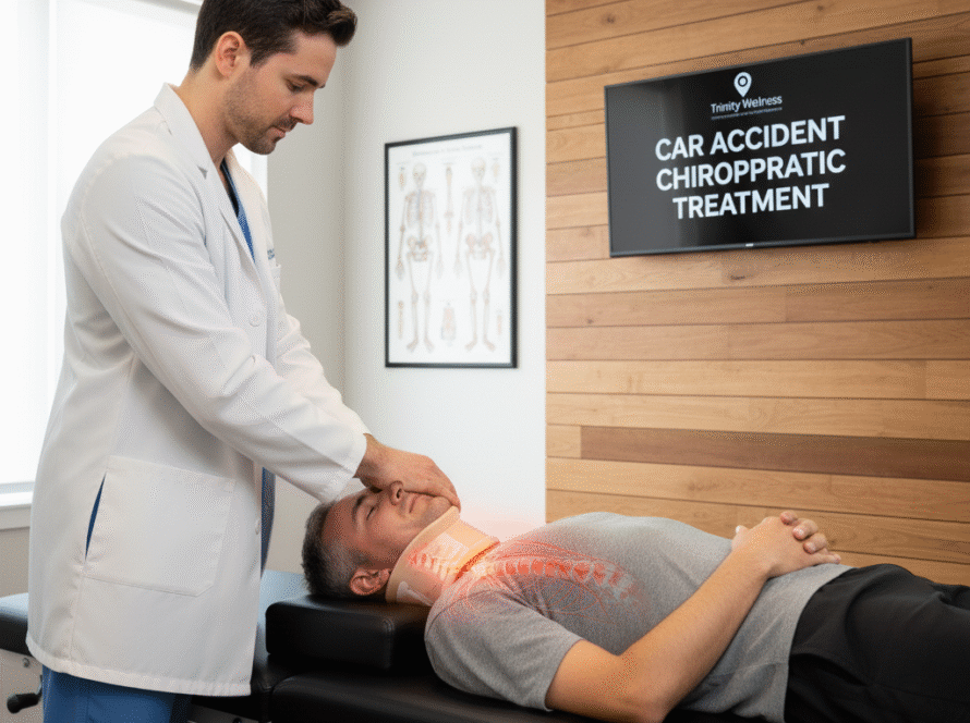 chiropractic treatment for car accident in Trinity Wellness