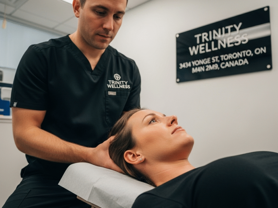 An image of chiropractor using chiropractic treatment to help trigeminal neuralgia