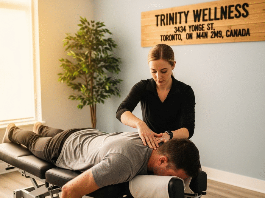 An image of chiropractor using Chiropractic treatment for shoulder and neck pain