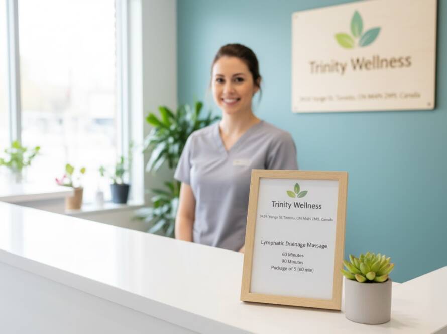 an image of a therapist explaining Lymphatic Drainage Massage Cost